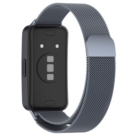 Milanese bandje - Space grey - Huawei Band 10 / 9 / 8
