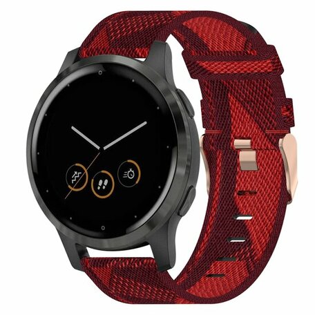 Garmin Venu 4 - 41mm - Canvas nylon bandje - Rood