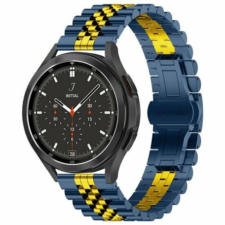 Stalen band - Donkerblauw met goud - Huawei Watch GT 6 / GT 6 pro - 46mm