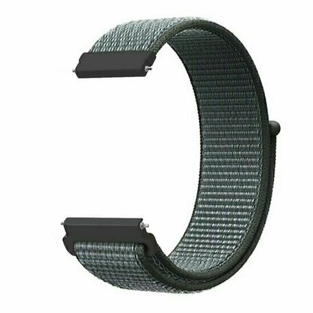 Sport Loop nylon bandje - Donkergrijs / blauw gemêleerd - Huawei Watch GT 6 / GT 6 pro - 46mm