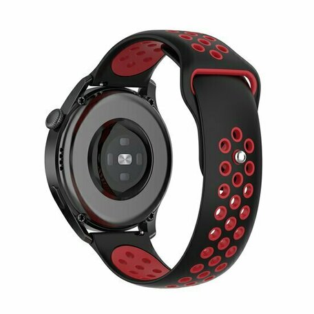 Sport Edition siliconen band - Zwart + rood - Huawei Watch GT 6 / GT 6 pro - 46mm