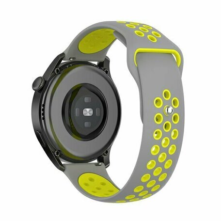 Sport Edition siliconen band - Grijs + geel - Huawei Watch GT 6 / GT 6 pro - 46mm