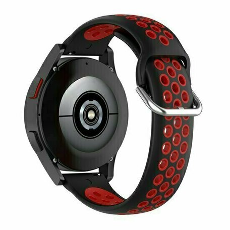 Siliconen sportbandje met gesp - Zwart + rood - Huawei Watch GT 6 / GT 6 pro - 46mm