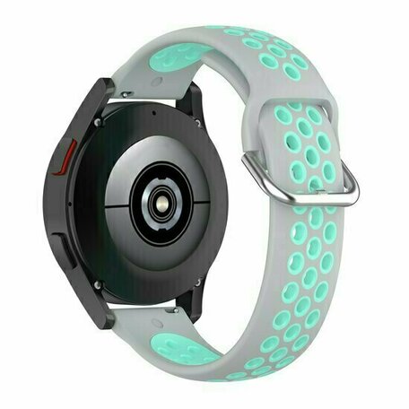 Siliconen sportbandje met gesp - Grijs + turquoise - Huawei Watch GT 6 / GT 6 pro - 46mm