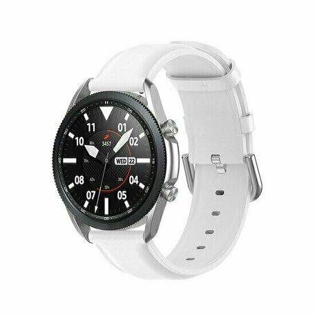 Classic leren bandje - Wit - Huawei Watch GT 6 / GT 6 pro - 46mm