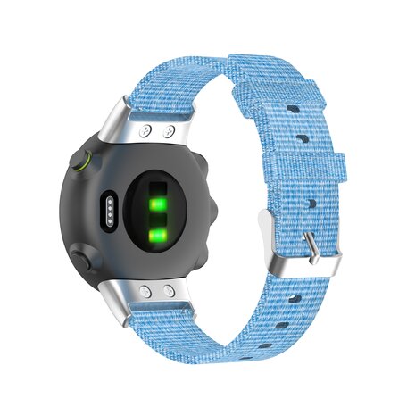 Nylon canvas bandje - Blauw - Garmin Forerunner 45 / 45S