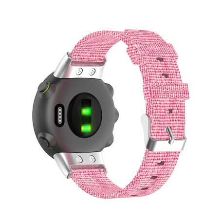 Nylon canvas bandje - Roze - Garmin Forerunner 45 / 45S