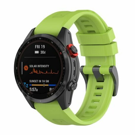 Siliconen sportbandje - Groen - Garmin Tactix 8 - 51mm