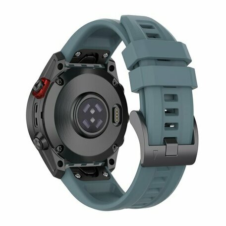 Siliconen sportbandje - Grijsblauw - Garmin Tactix 8 - 51mm
