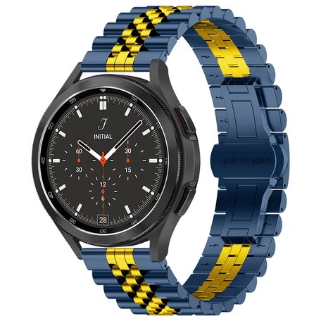 Stalen band - Donkerblauw met goud - Garmin Approach S12 / S40 / S42