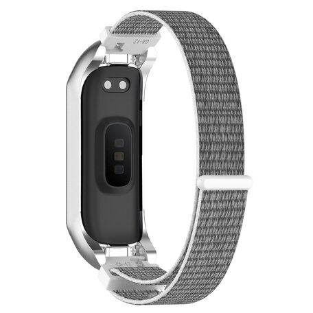 Nylon sport loop band - Wit / grijs - Samsung Galaxy Fit 2