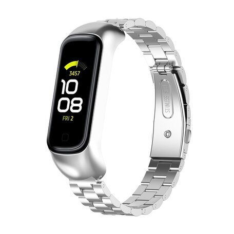 Stalen schakelband - Zilver - Samsung Galaxy Fit 2
