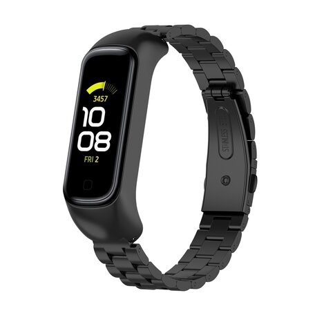 Stalen schakelband - Zwart - Samsung Galaxy Fit 2