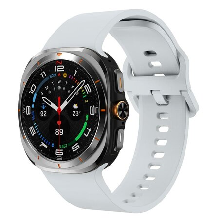 Solid color siliconen band - Lichtgrijs - Samsung Galaxy Watch Ultra - 47mm