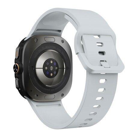 Solid color siliconen band - Lichtgrijs - Samsung Galaxy Watch Ultra - 47mm