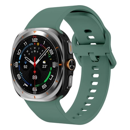 Solid color siliconen band - Groen - Samsung Galaxy Watch Ultra - 47mm
