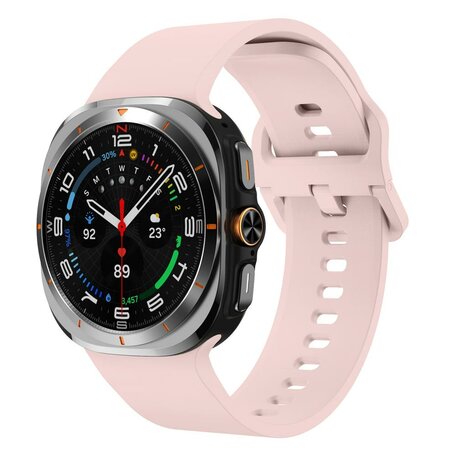 Solid color siliconen band - Pastel roze - Samsung Galaxy Watch Ultra - 47mm