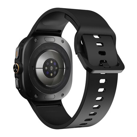 Solid color siliconen band - Zwart - Samsung Galaxy Watch Ultra - 47mm