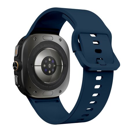 Solid color siliconen band - Donkerblauw - Samsung Galaxy Watch Ultra - 47mm
