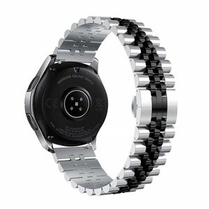 Stalen band - Zilver / zwart - Samsung Galaxy Watch Active 2