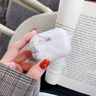 AirPods Pro / AirPods Pro 2 hoesje Marble series - hard case - Marble wit - Schokbestendig afbeelding