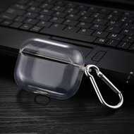 AirPods Pro / AirPods Pro 2 Transparant hoesje - Met bevestigingsclip afbeelding