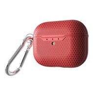 AirPods Pro / AirPods Pro 2 siliconen hoesje Football series - Met bevestigingsclip - Rood afbeelding