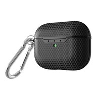 AirPods Pro / AirPods Pro 2 siliconen hoesje Football series - Met bevestigingsclip - Zwart afbeelding