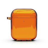 AirPods 1/2 hoesje Fluorescent series - hard case - oranje afbeelding