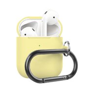 AirPods 1/2 hoesje siliconen chargebox Series - soft case - geel - UV bescherming afbeelding