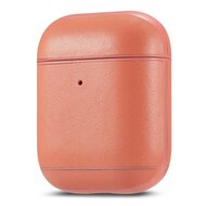 AirPods 1/2 hoesje Genuine Leather Series - hard case - roze afbeelding