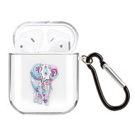 AirPods 1/2 hoesje Painting series - hard case - Olifant - Schokbestendig afbeelding