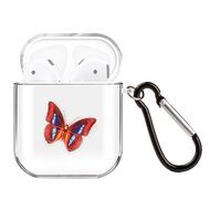 AirPods 1/2 hoesje Painting series - hard case - Vlinder - Schokbestendig afbeelding