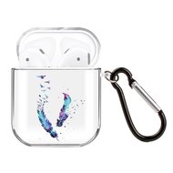 AirPods 1/2 hoesje Painting series - hard case - Veren - Schokbestendig afbeelding