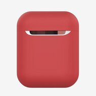 AirPods 1/2 hoesje Liquid series - Siliconen - Rood - Schokbestendig