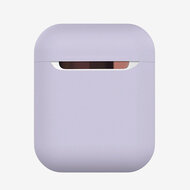 AirPods 1/2 hoesje Liquid series - Siliconen - grijs paars - Schokbestendig afbeelding