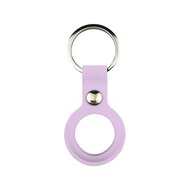 AirTag case liquid series - siliconen hoesje met ring - licht paars afbeelding