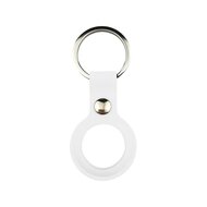 AirTag case liquid series - siliconen hoesje met ring - wit afbeelding