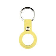 AirTag case liquid series - siliconen hoesje met ring - geel afbeelding