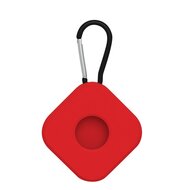 AirTag case square series - siliconen sleutelhanger met ring - rood afbeelding