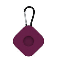 AirTag case square series - siliconen sleutelhanger met ring - donkerpaars afbeelding