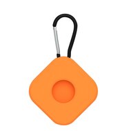 AirTag case square series - siliconen sleutelhanger met ring - oranje afbeelding