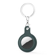 AirTag case gel series - sleutelhanger met ring - olijfgroen afbeelding