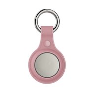 AirTag case Litchi Texture series - siliconen sleutelhanger met ring - roze afbeelding