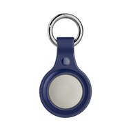 AirTag case Litchi Texture series - siliconen sleutelhanger met ring - blauw afbeelding