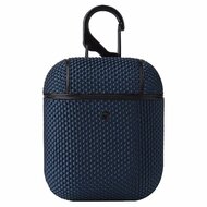 AirPods hoesjes van By Qubix AirPods 1/2 hoesje - Hardcase - Business series - Blauw Airpods Case Hoesje voor Airpods Airpods 1 Airpods 2 Hoes