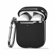 AirPods hoesjes van By Qubix AirPods 1/2 hoesje - Hardcase - Plated series - Zwart Airpods Case Hoesje voor Airpods Airpods 1 Airpods 2 Hoes