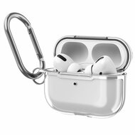 AirPods Pro / AirPods Pro 2 hoesje - TPU - Split series - Transparant / Zilver