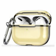 AirPods Pro / AirPods Pro 2 hoesje - TPU - Split series - Goud + Zwart (transparant) afbeelding