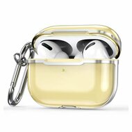 AirPods Pro / AirPods Pro 2 hoesje - TPU - Split series - Goud + Zilver (transparant) afbeelding